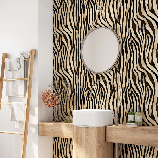 Bathroom Self Adhesive - Zebra Pattern