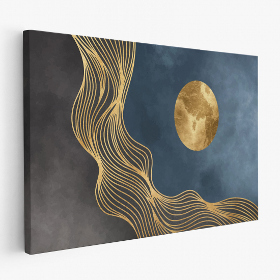 Canvas Print - Abstract golden sun