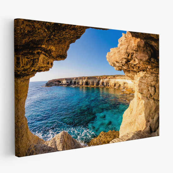 Canvas Print - Cave with Sea View