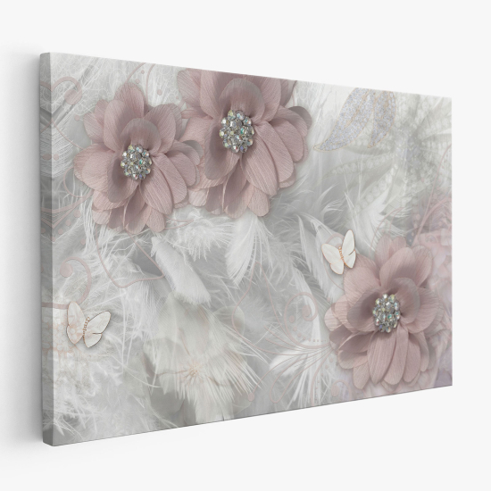 Canvas Print - Feather Flowers