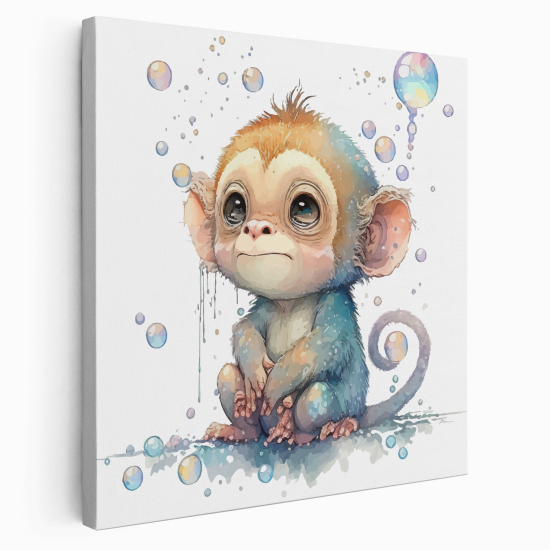 Canvas Print for Kids - Baby Monkey