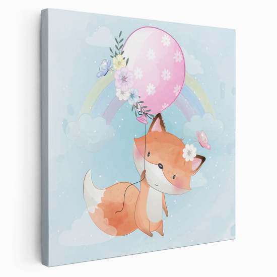 Canvas Print for Kids - Balloon Fox