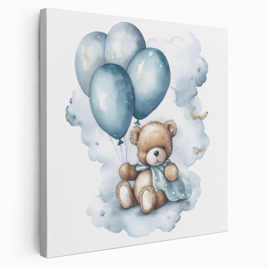 Canvas Print for Kids - Bear Balloons