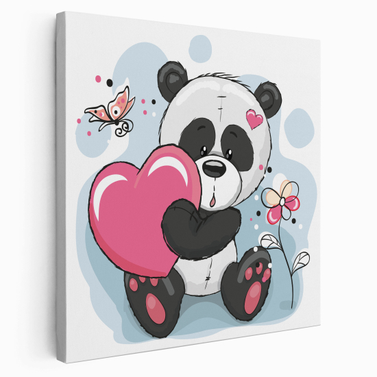 Canvas Print for Kids - Bear hearts