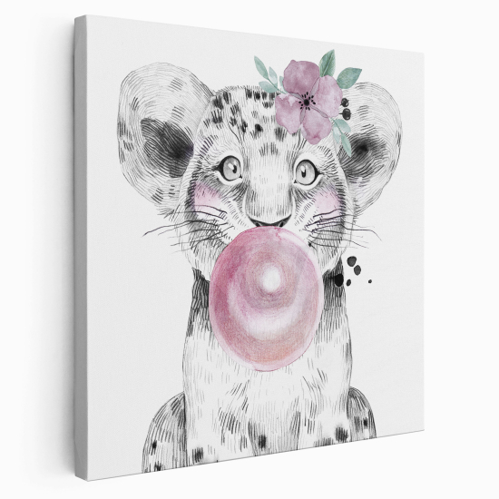 Canvas Print for Kids - Bubble lion