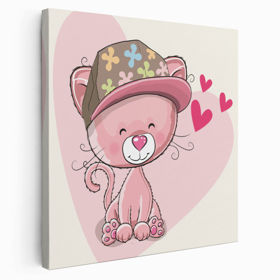 Canvas Print for Kids - Cat cap