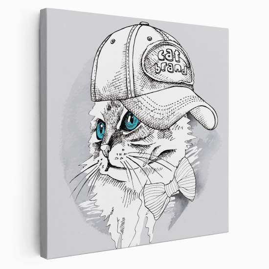 Canvas Print for Kids - Cat cap