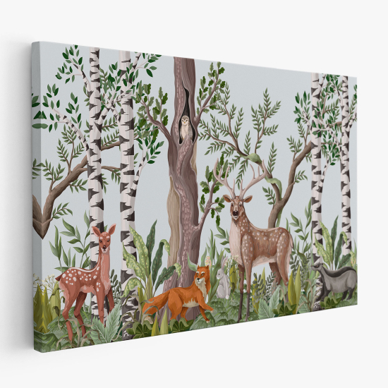 Canvas Print for Kids - Forest Animals