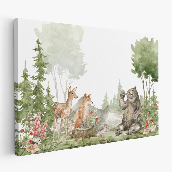 Canvas Print for Kids - Forest Animals