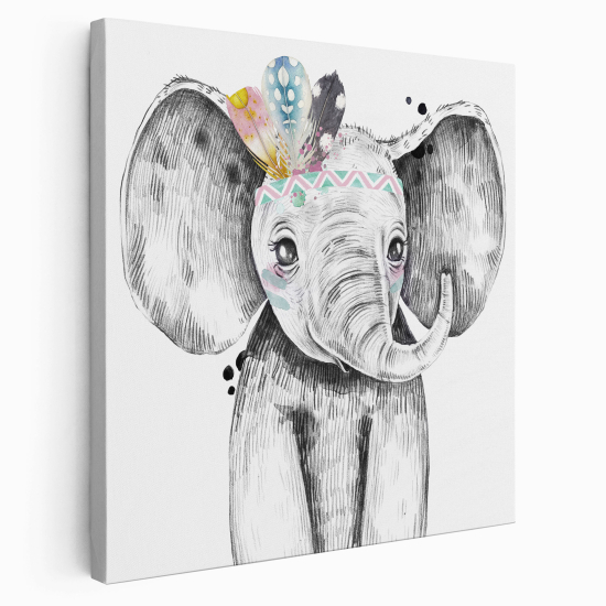 Canvas Print for Kids - Indian Elephant