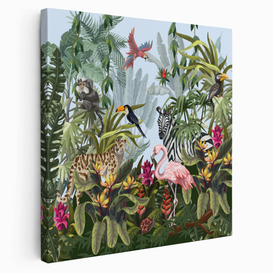 Canvas Print for Kids - Jungle animals