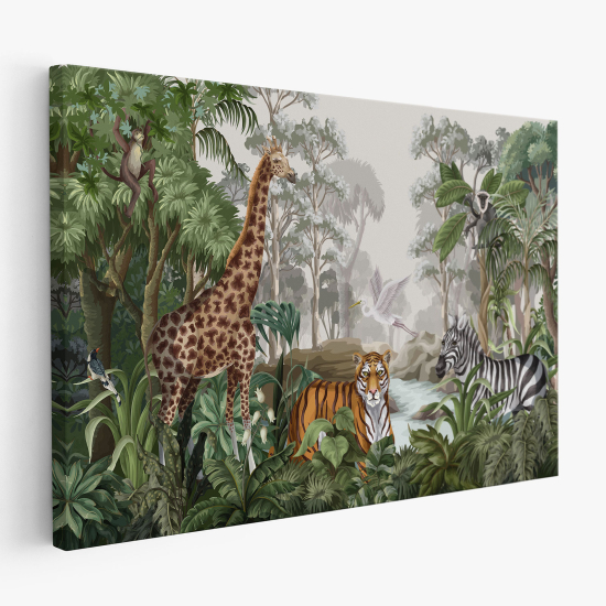 Canvas Print for Kids - Jungle animals