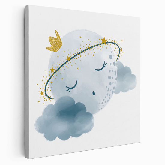 Canvas Print for Kids - Moon Clouds