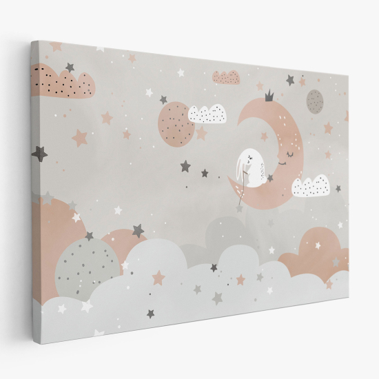 Canvas Print for Kids - Moon stars