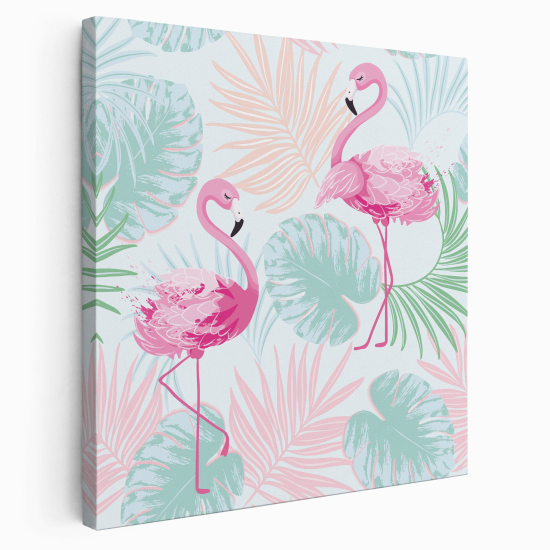 Canvas Print for Kids - Pink Flamingos