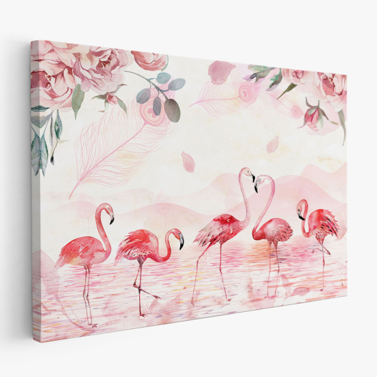 Canvas Print for Kids - Pink Flamingos