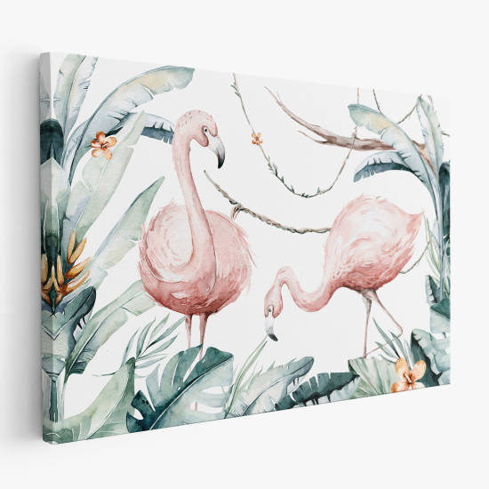 Canvas Print for Kids - Pink Flamingos