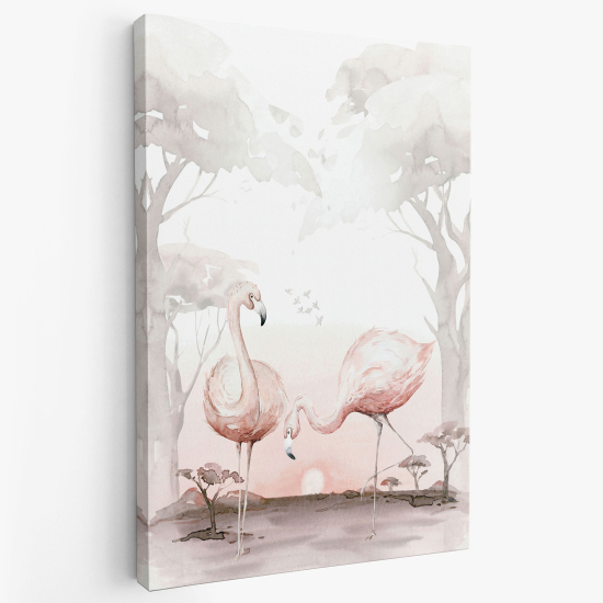 Canvas Print for Kids - Pink Flamingos