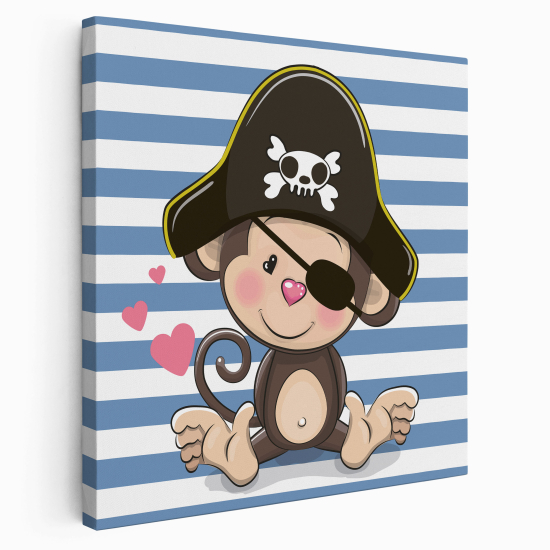 Canvas Print for Kids - Pirate monkey