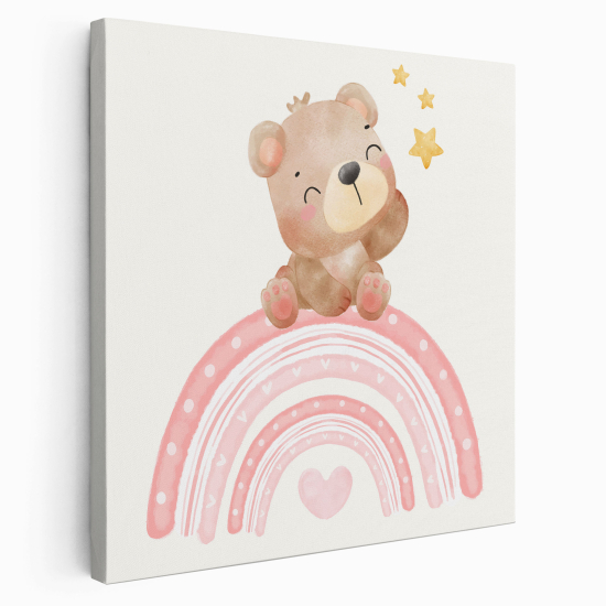 Canvas Print for Kids - Rainbow Bear