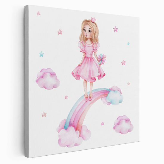 Canvas Print for Kids - Rainbow Princess