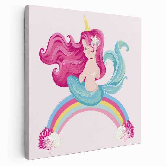 Canvas Print for Kids - Rainbow Siren