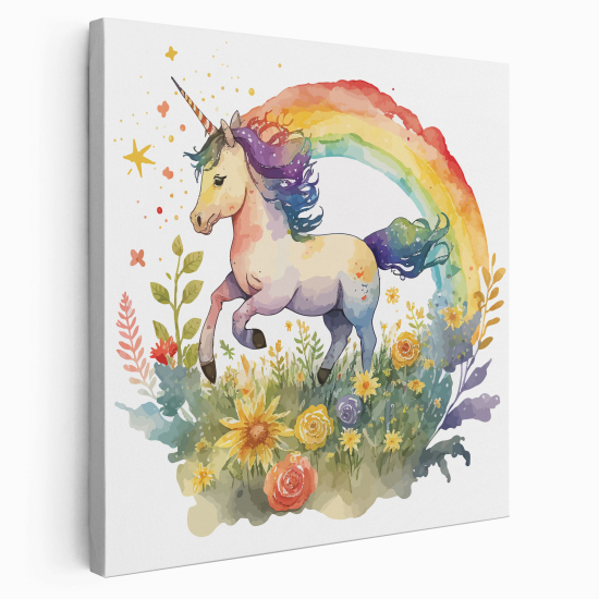 Canvas Print for Kids - Rainbow Unicorn