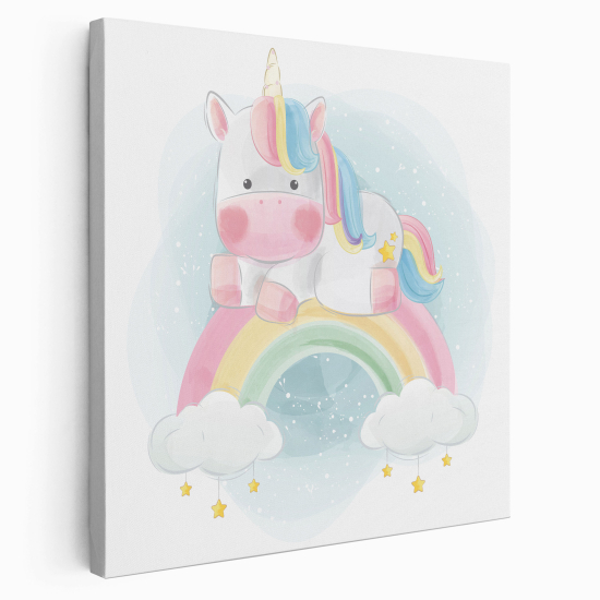 Canvas Print for Kids - Rainbow Unicorn