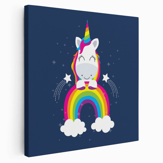 Canvas Print for Kids - Rainbow Unicorn