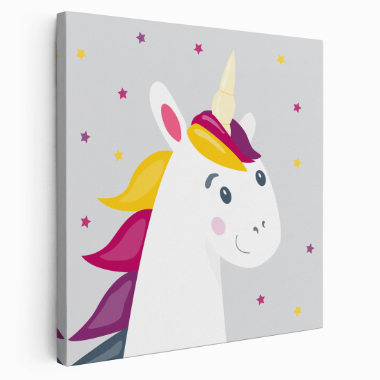 Canvas Print for Kids - Unicorn Stars