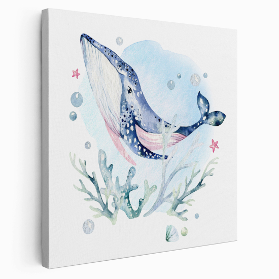 Canvas Print for Kids - Whale