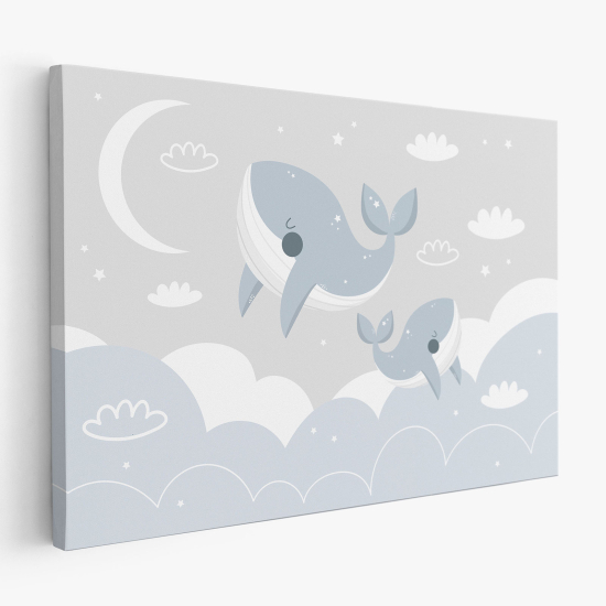 Canvas Print for Kids - Whales