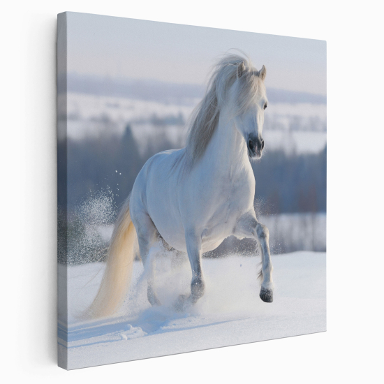 Canvas Print - Horse in the snow