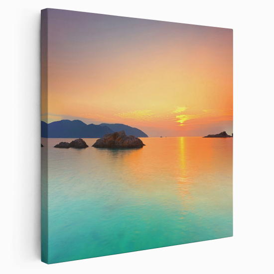 Canvas Print - Landscape with sea view