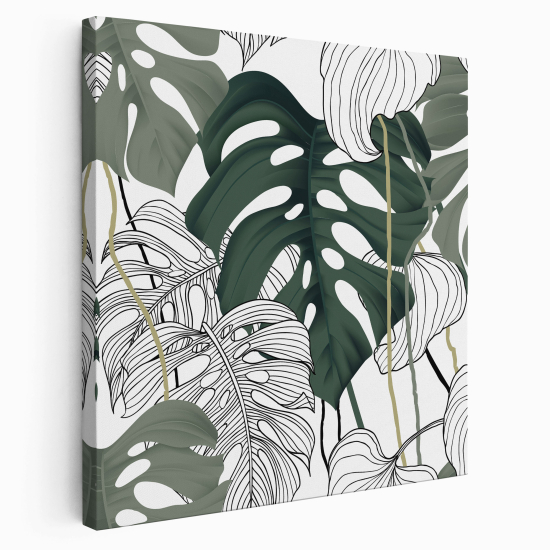 Canvas Print - Palm leaves