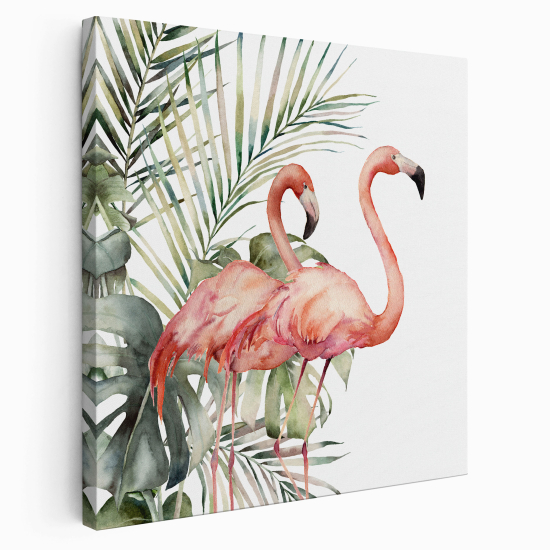 Canvas Print - Pink flamingos