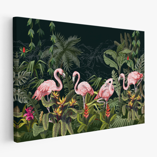 Canvas Print - Pink Flamingos