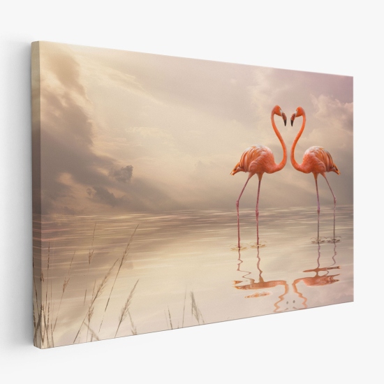 Canvas Print - Pink Flamingos