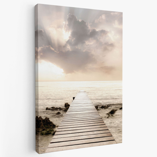 Canvas Print - Pontoon on the sea