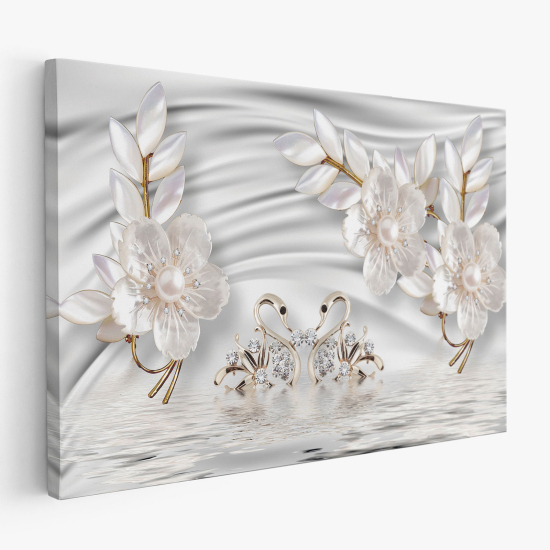 Canvas Print - Swan Flowers