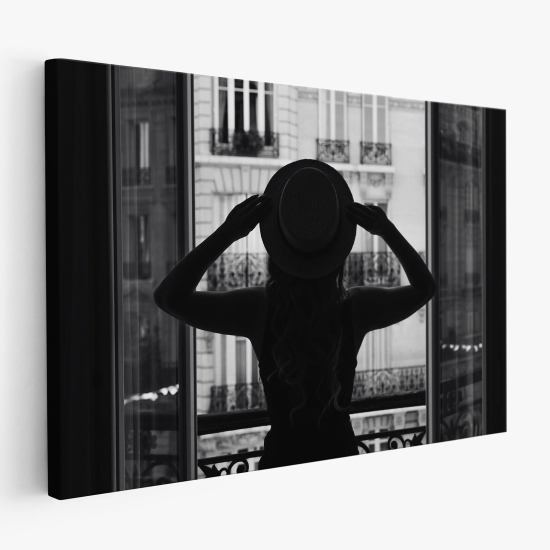 Canvas Print - Woman balcony