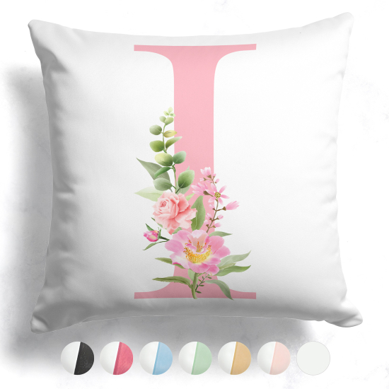 Customized Two-Tone Monogram Pillow - Letter I