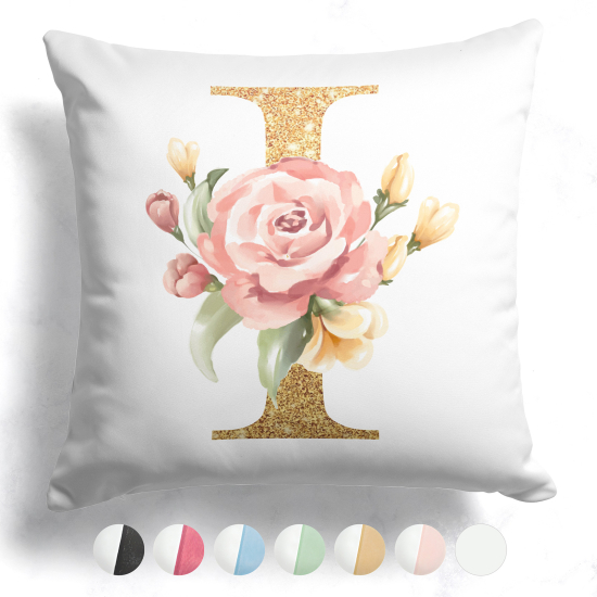 Customized Two-Tone Monogram Pillow - Letter I