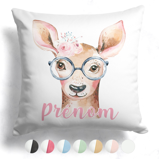 Customized two-tone Pillow - Fawn with glasses