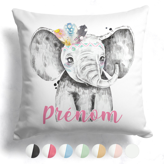 Customized two-tone Pillow - Indian Elephant