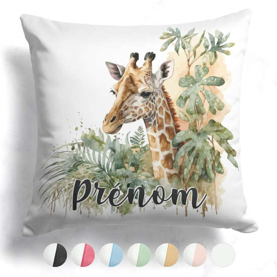 Customized two-tone Pillow - Jungle giraffe