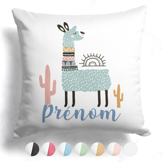 Customized two-tone Pillow - Lama cactus