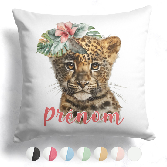 Customized two-tone Pillow - Lion cub flower