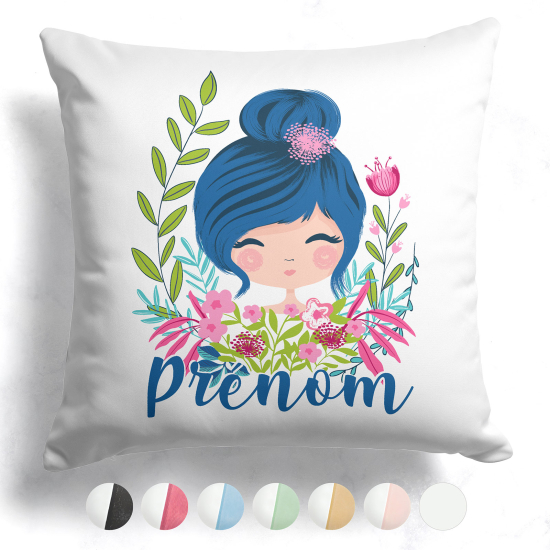 Customized two-tone Pillow - Little girl