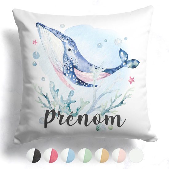 Customized two-tone Pillow - Ocean whale